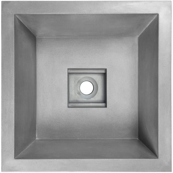Linkasink - Arlo Concrete Square Drop-in Sink With Grate Recess