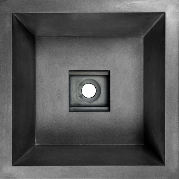 Linkasink - Arlo Concrete Square Undermount Sink With Grate Recess