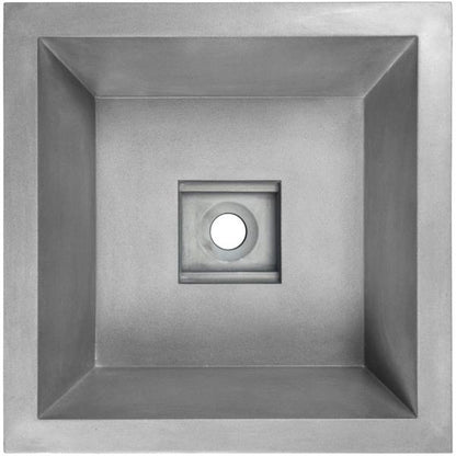Linkasink - Arlo Concrete Square Undermount Sink With Grate Recess