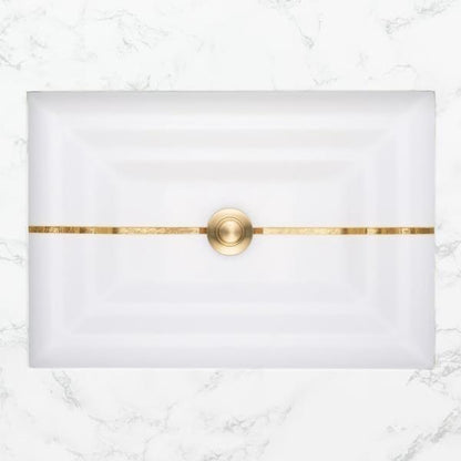 Linkasink - Artisan Glass Stripe Medium Rectangular Undermount Sink