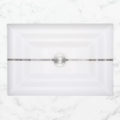 Linkasink - Artisan Glass Stripe Medium Rectangular Undermount Sink
