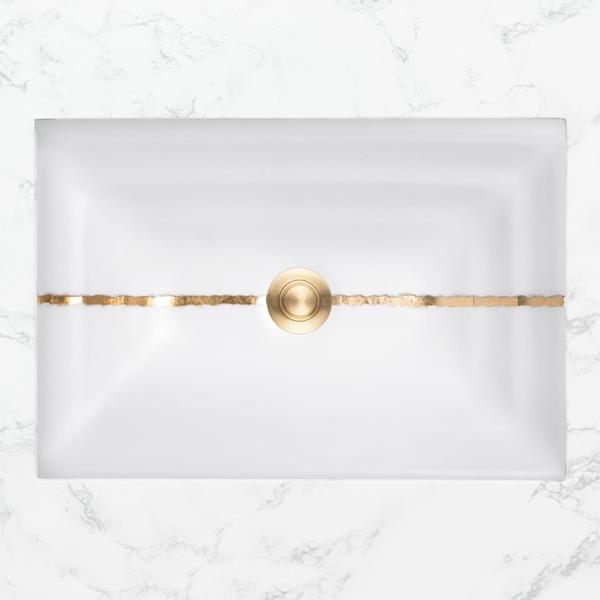 Linkasink - Artisan Glass River Large Rectangular Undermount Sink