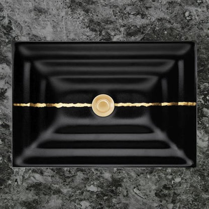 Linkasink - Artisan Glass River Large Rectangular Undermount Sink