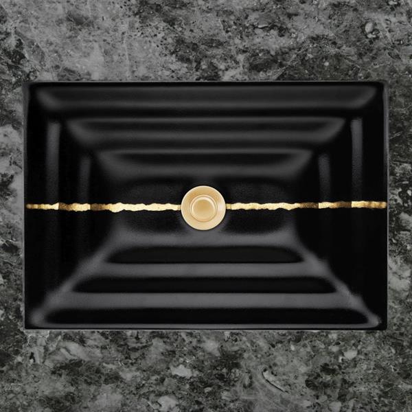 Linkasink - Artisan Glass River Large Rectangular Undermount Sink