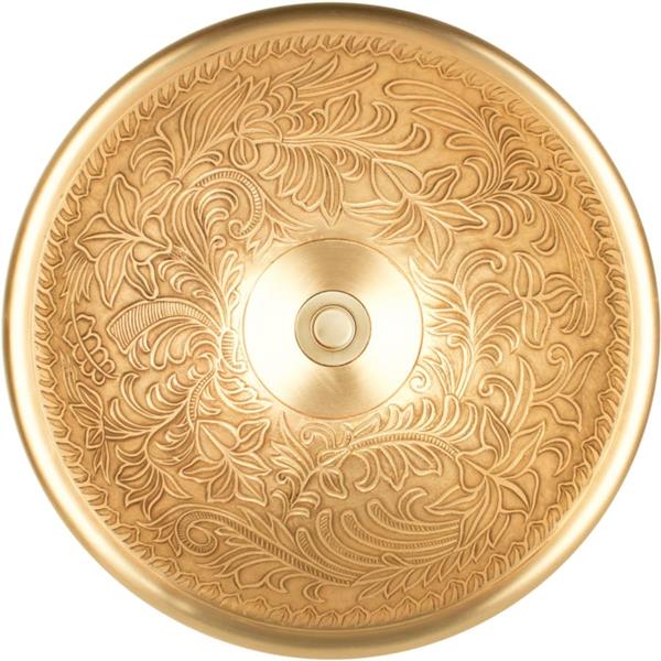 Linkasink - Large Round Botanical Cast Bronze Vessel