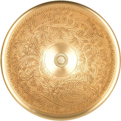 Linkasink - Large Round Botanical Cast Bronze Vessel