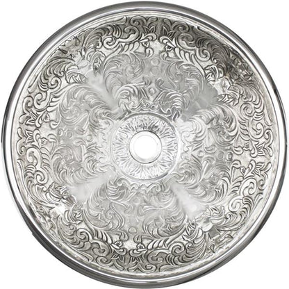 Linkasink - Large Round Brocade Cast Bronze Vessel