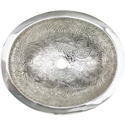 Linkasink - Oval Botanical Cast Bronze Vessel