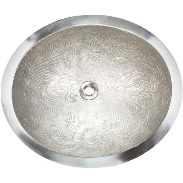 Linkasink - Oval Botanical Cast Bronze Vessel