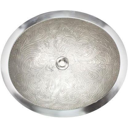 Linkasink - Oval Botanical Cast Bronze Vessel