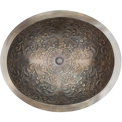 Linkasink - Oval Brocade Cast Bronze Vessel