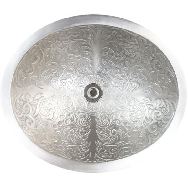 Linkasink - Oval Brocade Cast Bronze Vessel