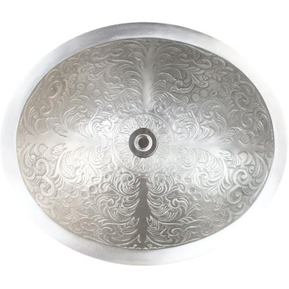 Linkasink - Oval Brocade Cast Bronze Vessel