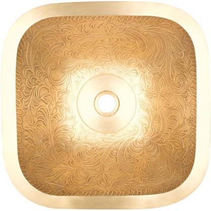 Linkasink - Square Botanical Cast Bronze Vessel