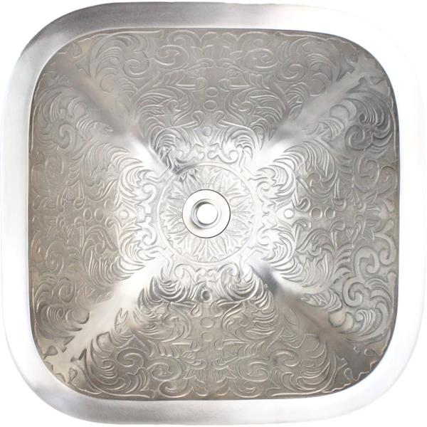 Linkasink - Square Brocade Cast Bronze Vessel