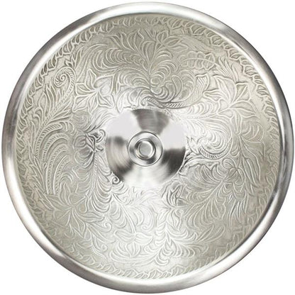 Linkasink - Small Round Botanical Cast Bronze Vessel