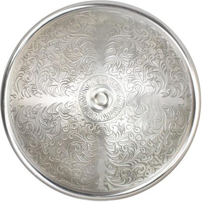 Linkasink - Small Round Brocade Cast Bronze Vessel