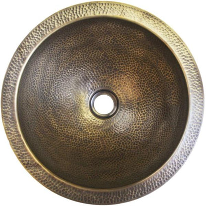 Linkasink - Small Round Builder's Series Hand-Hammered Metal Sink