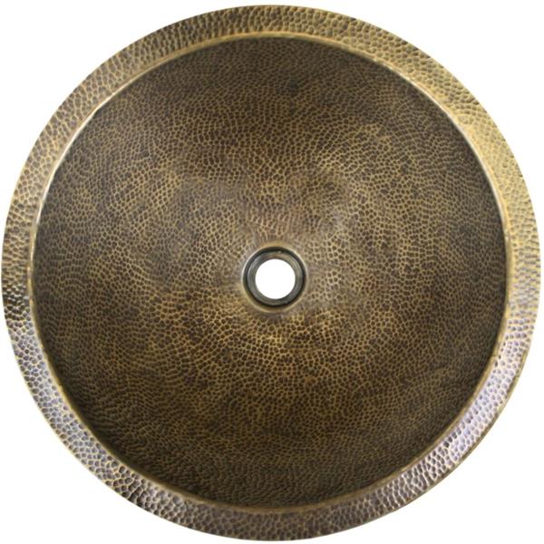 Linkasink - Large Round Builder's Series Hand-Hammered Metal Sink