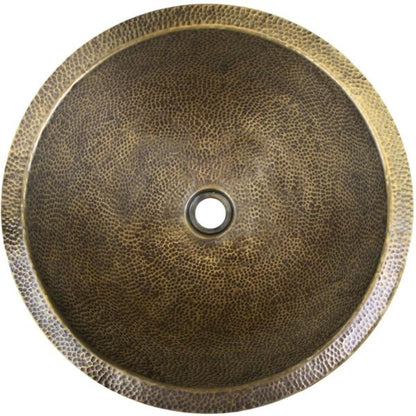 Linkasink - Large Round Builder's Series Hand-Hammered Metal Sink