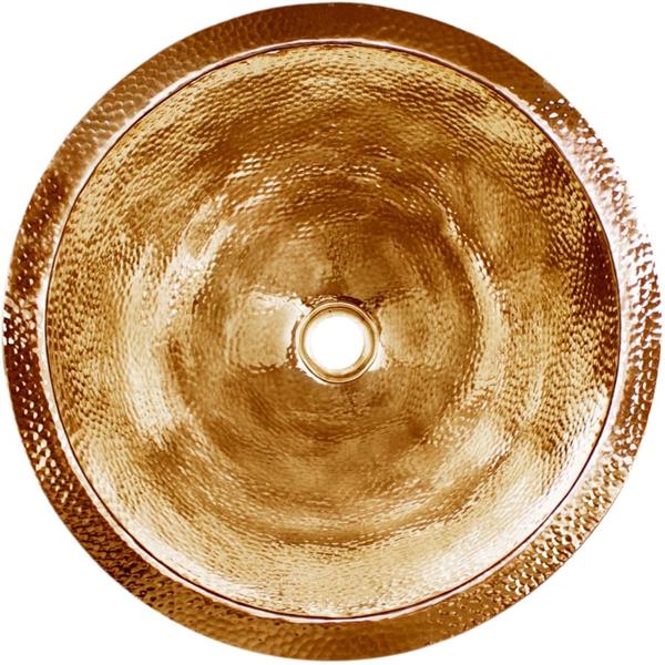Linkasink - Large Round Builder's Series Hand-Hammered Metal Sink
