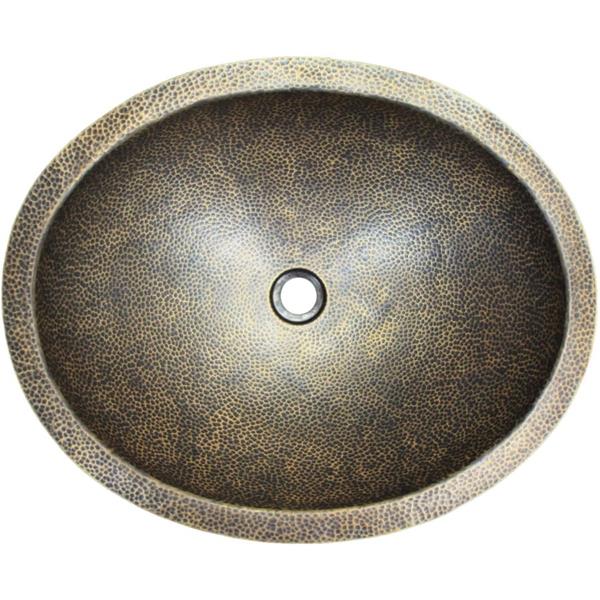 Linkasink - Oval Builder's Series Hand-Hammered Metal Sink
