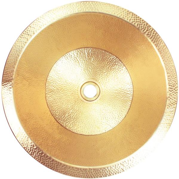 Linkasink - Small Flat Round Builder's Series Hand-Hammered Metal Sink