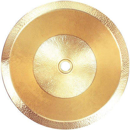 Linkasink - Small Flat Round Builder's Series Hand-Hammered Metal Sink