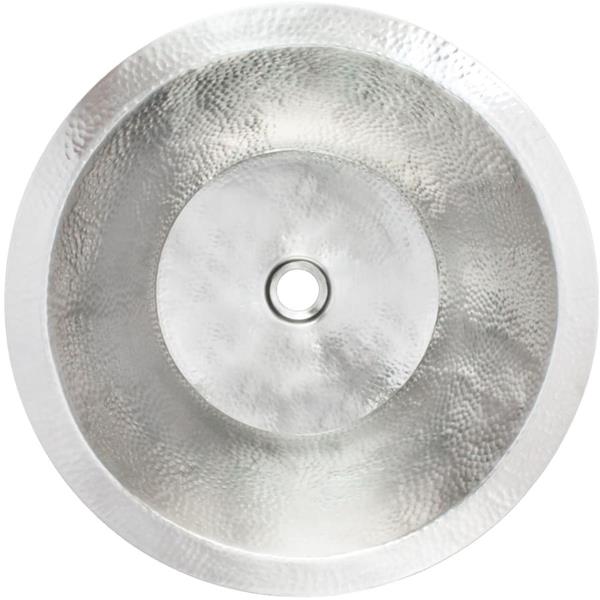Linkasink - Small Flat Round Builder's Series Hand-Hammered Metal Sink