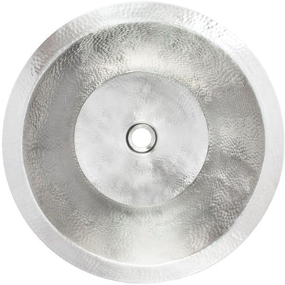 Linkasink - Small Flat Round Builder's Series Hand-Hammered Metal Sink