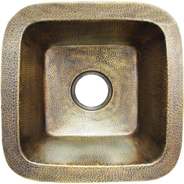 Linkasink - Small Square Builder's Series Hand-Hammered Metal Sink