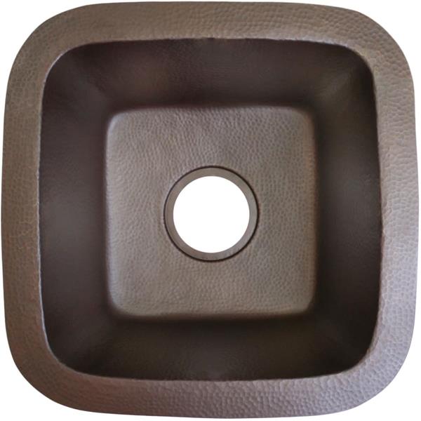 Linkasink - Small Square Builder's Series Hand-Hammered Metal Sink