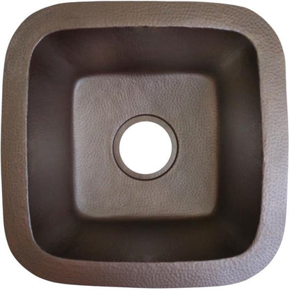 Linkasink - Small Square Builder's Series Hand-Hammered Metal Sink
