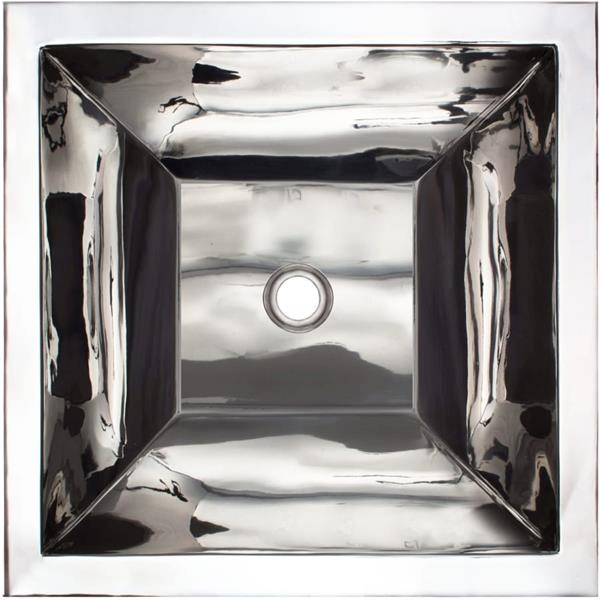 Linkasink - Coco Shallow Square Smooth Builder's Series Smooth Metal Sink