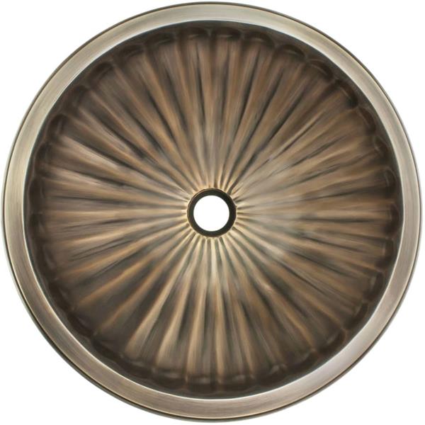 Linkasink - Cast Bronze Small Round Fluted Sink