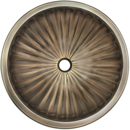 Linkasink - Cast Bronze Large Round Fluted Sink