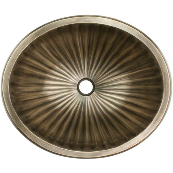 Linkasink - Cast Bronze Oval Fluted Sink