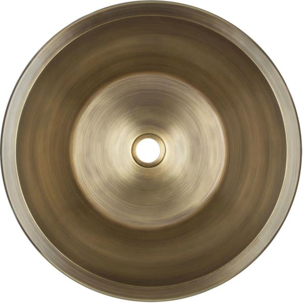 Linkasink - Cast Bronze Round Flat Bottom Smooth Sink