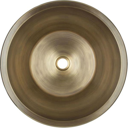 Linkasink - Cast Bronze Round Flat Bottom Smooth Sink