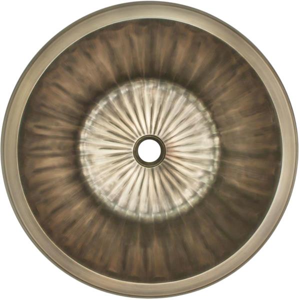 Linkasink - Cast Bronze Round Flat Bottom Fluted Sink