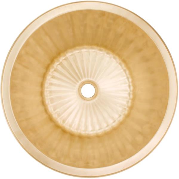 Linkasink - Cast Bronze Round Flat Bottom Fluted Sink