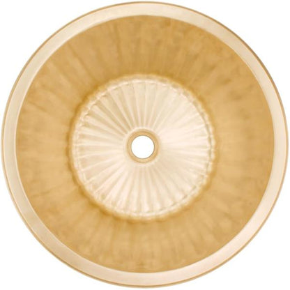 Linkasink - Cast Bronze Round Flat Bottom Fluted Sink