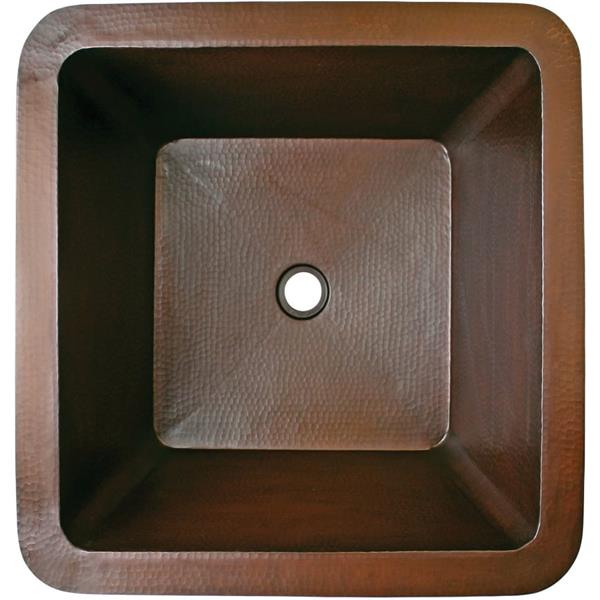 Linkasink - Hammered Metal Small Square Bath/Bar Sink