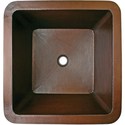 Linkasink - Hammered Metal Small Square Bath/Bar Sink
