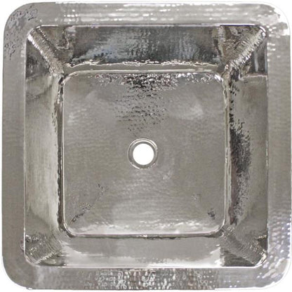 Linkasink - Hammered Metal Small Square Bath/Bar Sink