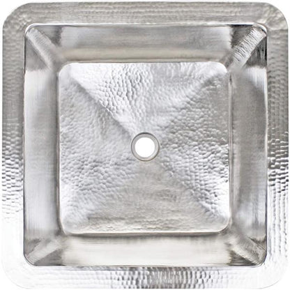 Linkasink - Hammered Metal Small Square Bath/Bar Sink