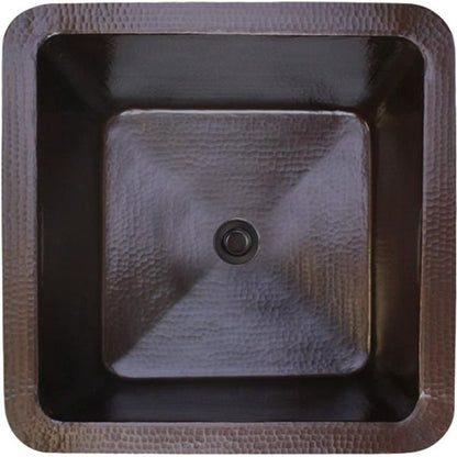 Linkasink - Hammered Metal Large Square Kitchen/Bar Sink