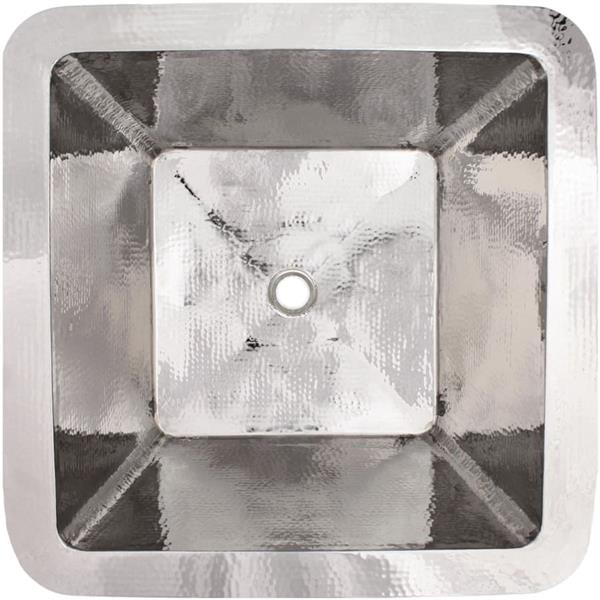Linkasink - Hammered Metal Large Square Kitchen/Bar Sink
