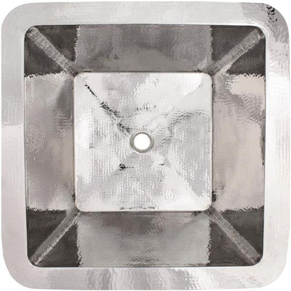 Linkasink - Hammered Metal Large Square Kitchen/Bar Sink
