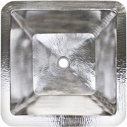 Linkasink - Hammered Metal Large Square Kitchen/Bar Sink